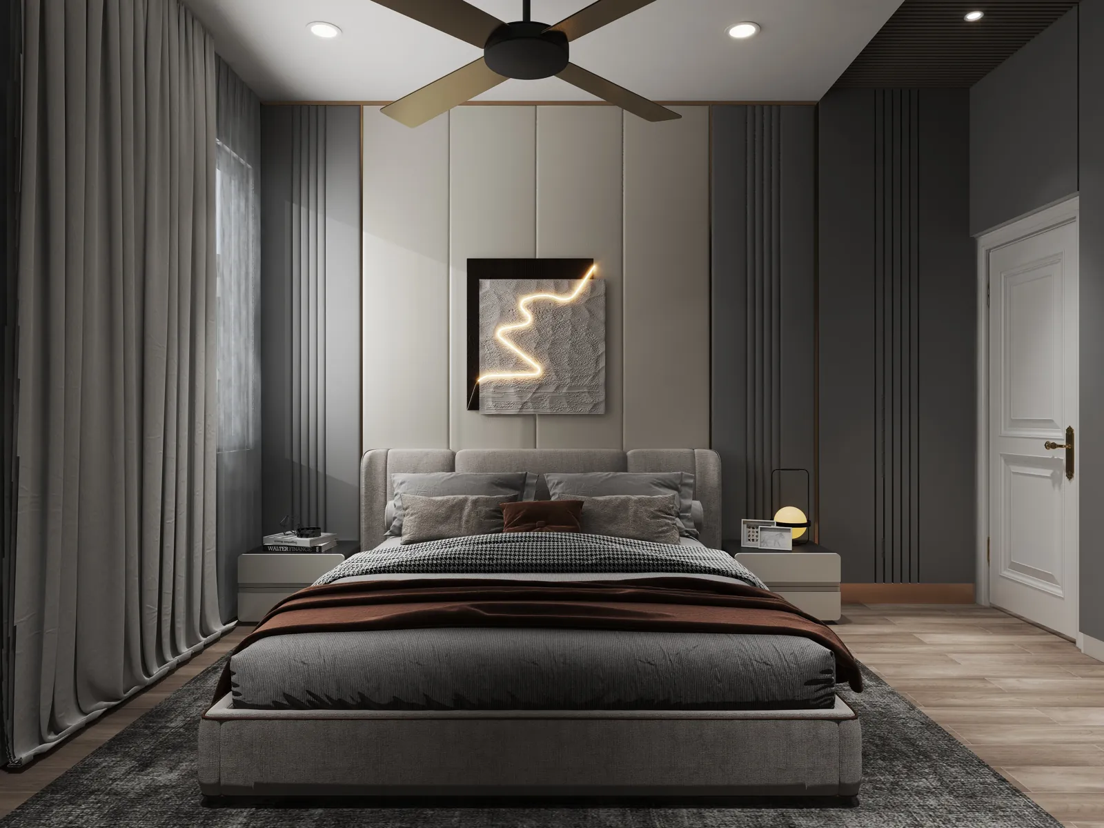 Master bedroom design, Lembah Permai bungalow